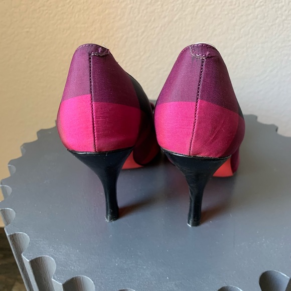 $35🔥Purple/black peep toe heels size US8 or 39 - Picture 4 of 6